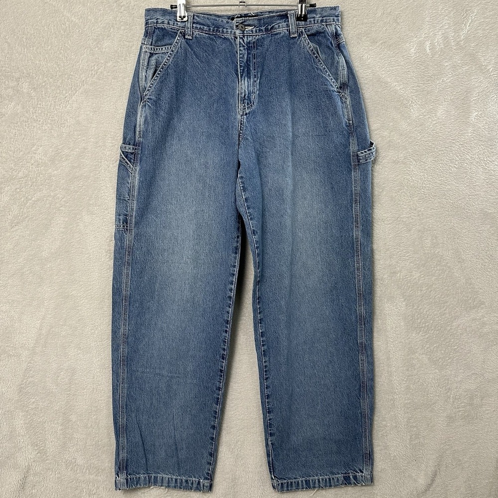 American Eagle Dungarees Carpenter Jeans Mens 31x30 Blue Baggy Skate Y2K